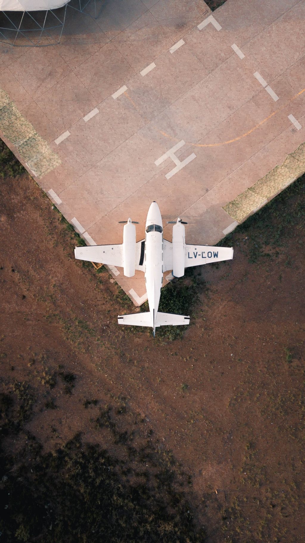 Aerial view of a jet