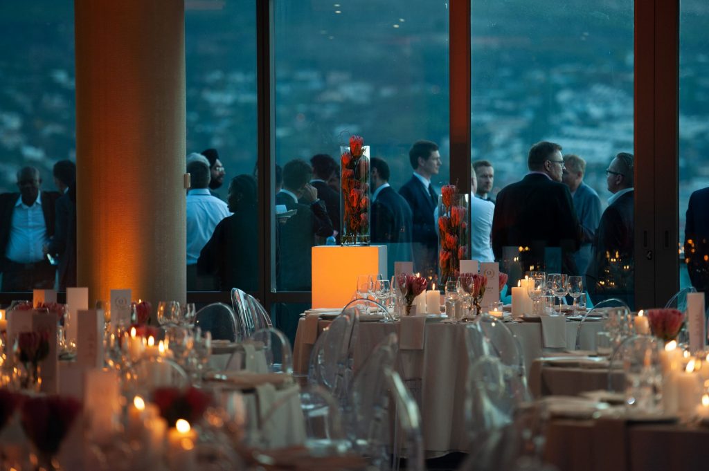A gala dinner in the highest building in Cape Town