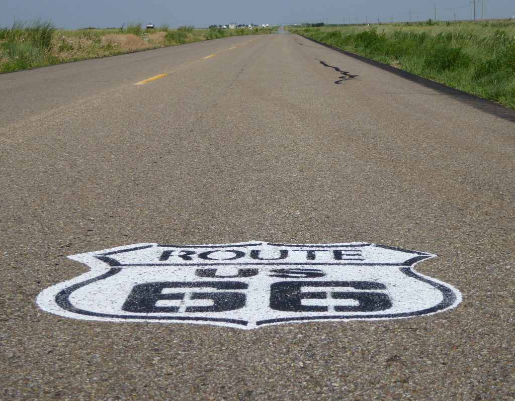 Driving along the legendary Route 66