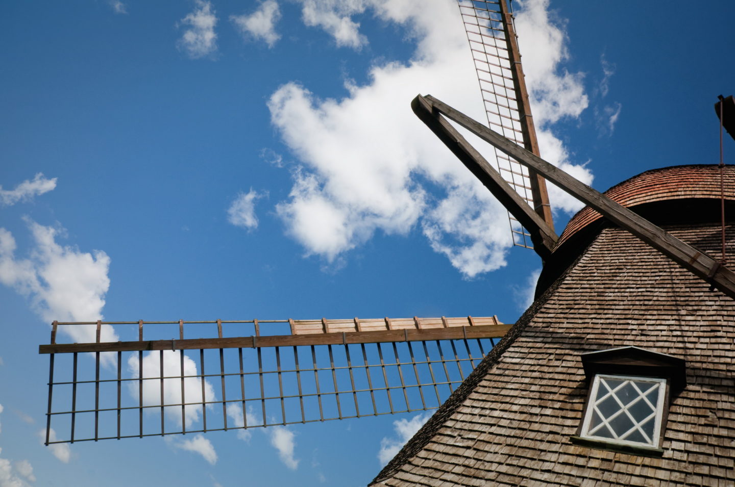 Windmills situated in Kinderdijk in the wetlands near Rotterdam, the Netherlands