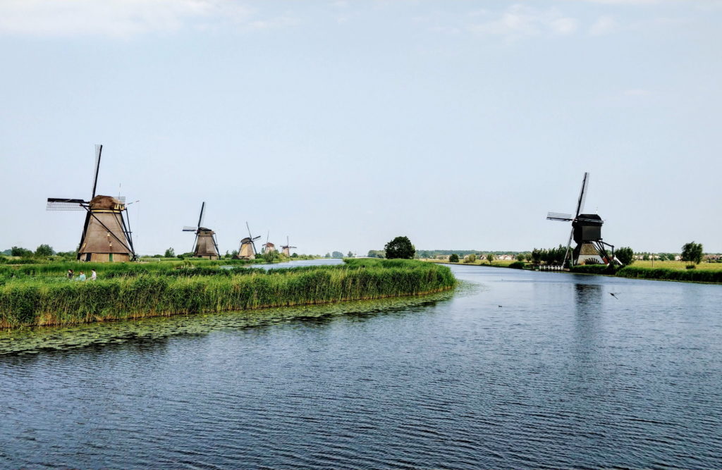 Close up of a windmill in Kinderdijk in the Netherlands