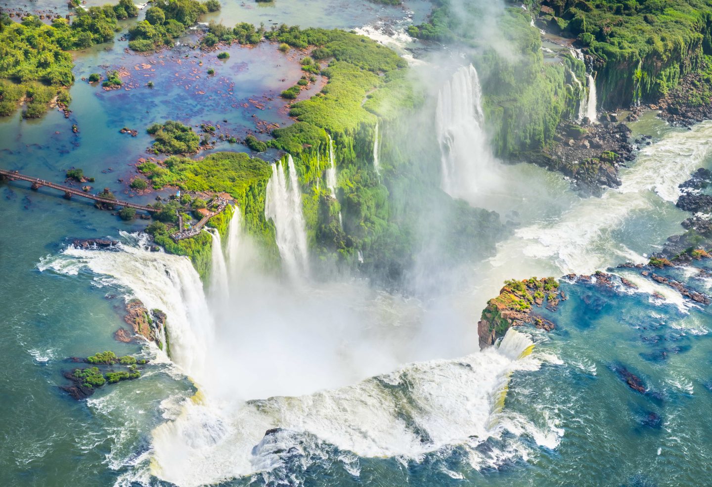 The spectacular Iguazu Falls in Argentina and Brazil