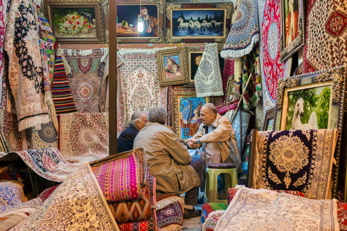 Shop in one of the magnificent bazaars in Iran