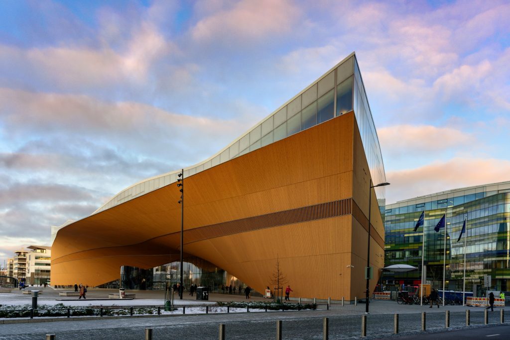 Enjoy modern architecture like the Oodi, Helsinki Central Library in Finland