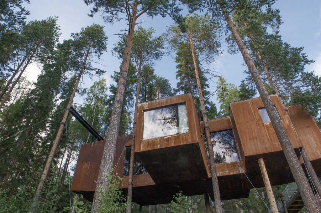 Gaze out at Sweden's spectacular nature from a tree house