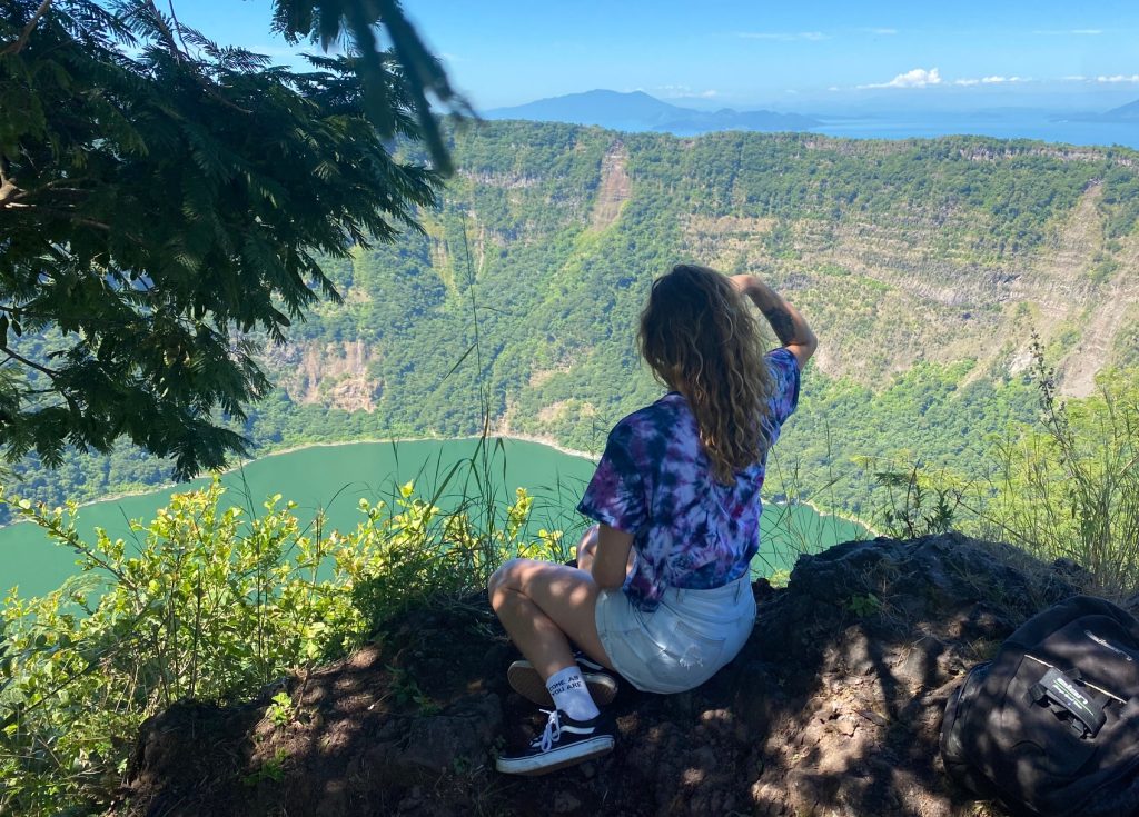 Zana Delihasani enjoying view of volcano Nicaragua