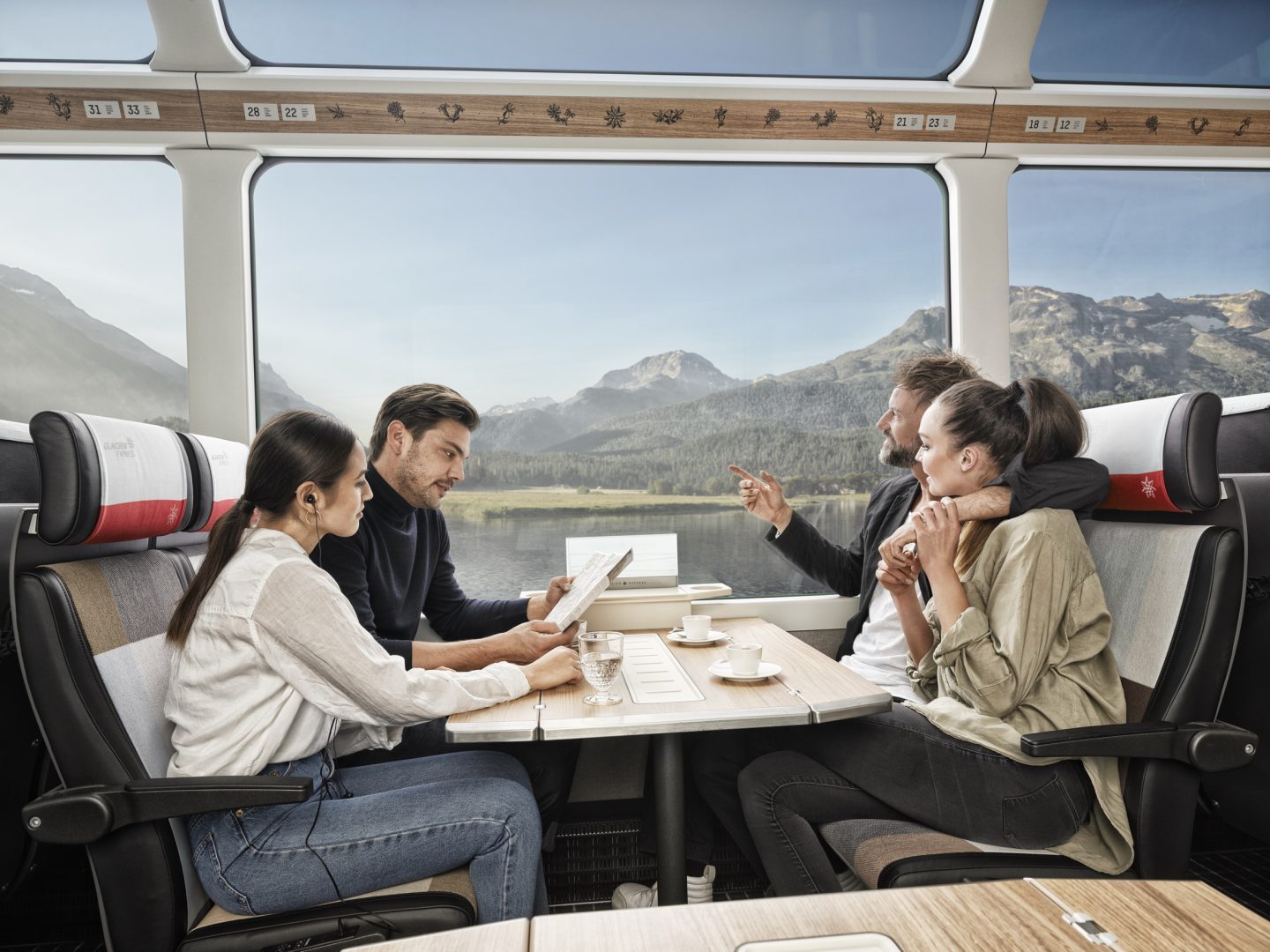 Travel in Excellence Class on the Glacier Express and enjoy a panoramic view of Switzerland