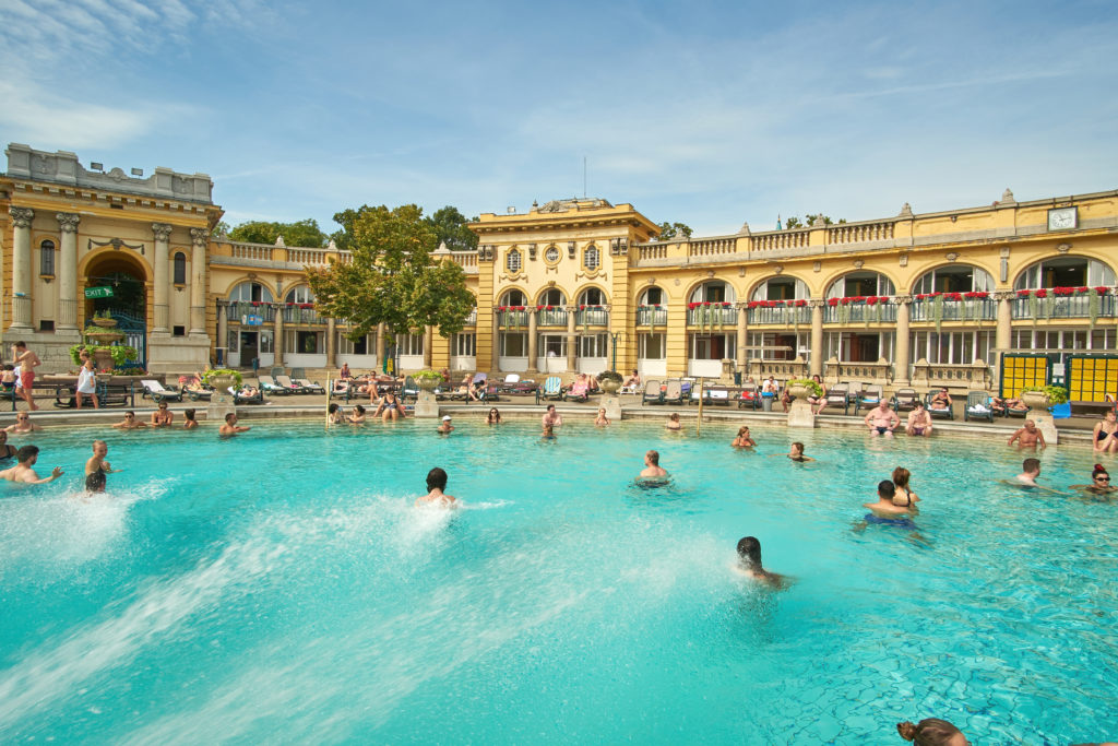 Szechenyi bath is one of the largest bath complexes of Europe in Budapest