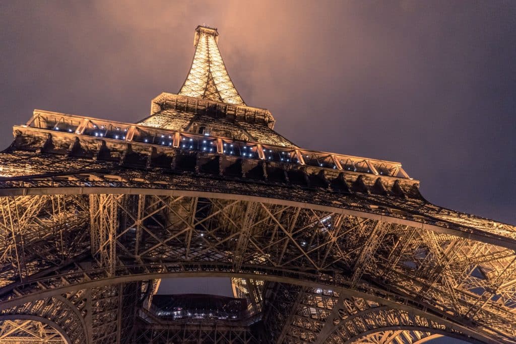 Every evening, the Eiffel Tower is adorned with its golden covering and sparkles