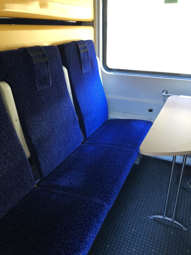 Day seat in the night train compartment