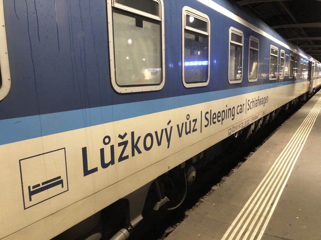 Sleeping car from Czech Railways