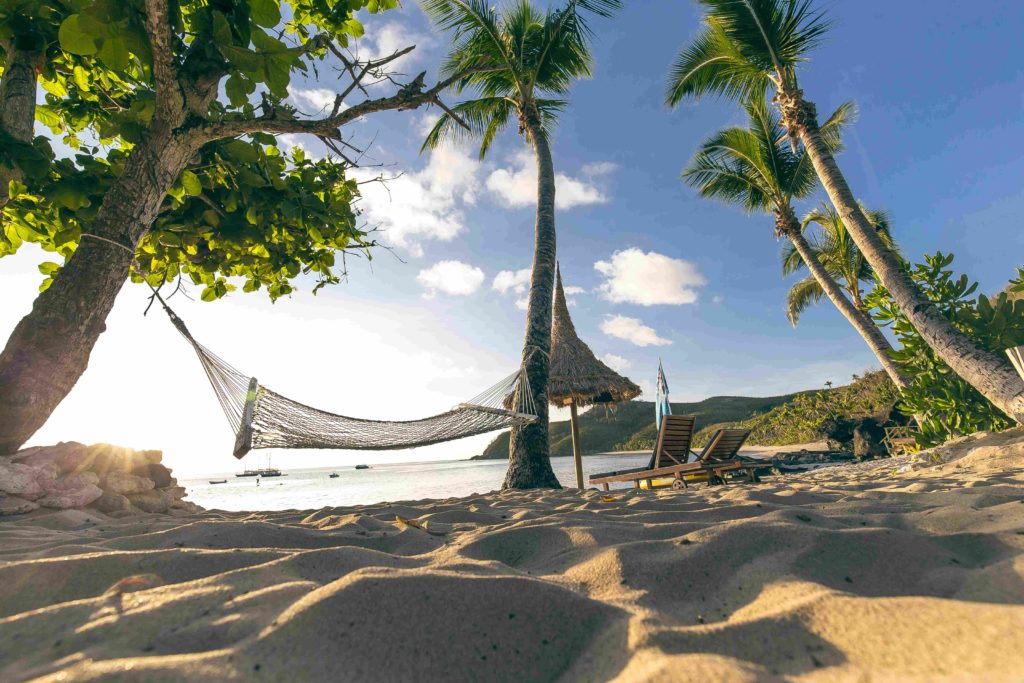 Enjoy the pristine beaches with the fines white sand in Fiji.