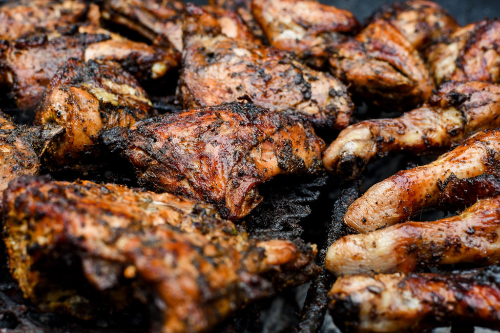 Try an authentic Jamaican Jerk Chicken that is rubbed with spicy and flavorful marinade