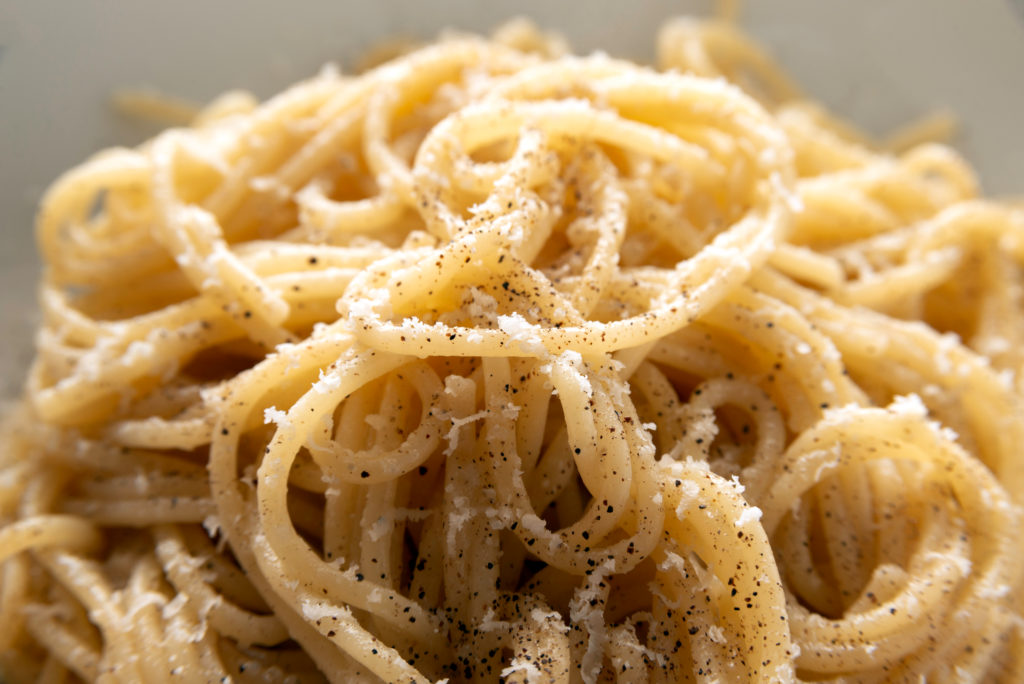 Try a simple traditional Roman Pasta dish, Cacio e Pepe