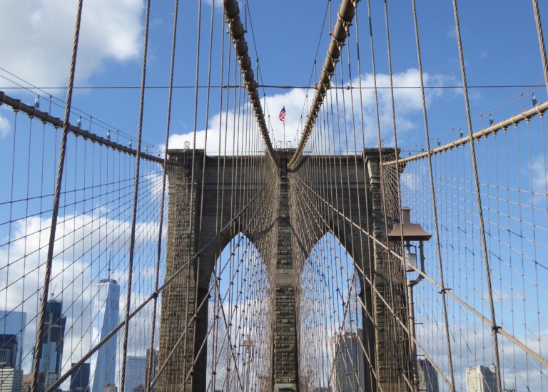 bridge cable architecture and Brooklyn bridge