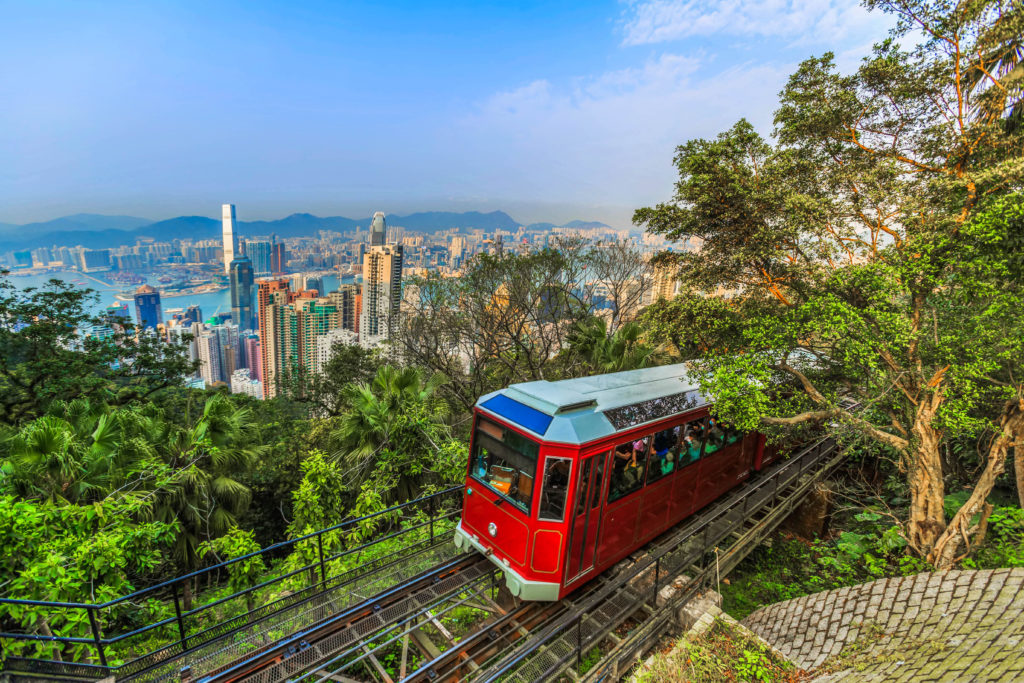 The Peak Tram is one of the essential Hong Kong experiences