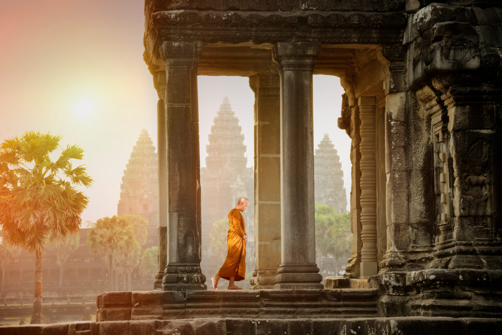 A visit to Angkor at sunrise and sunset is a must