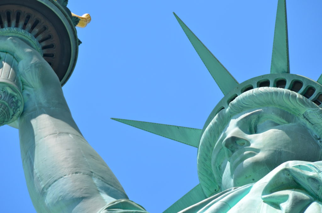 Statue of Liberty on Liberty Island NYC, New York symbol