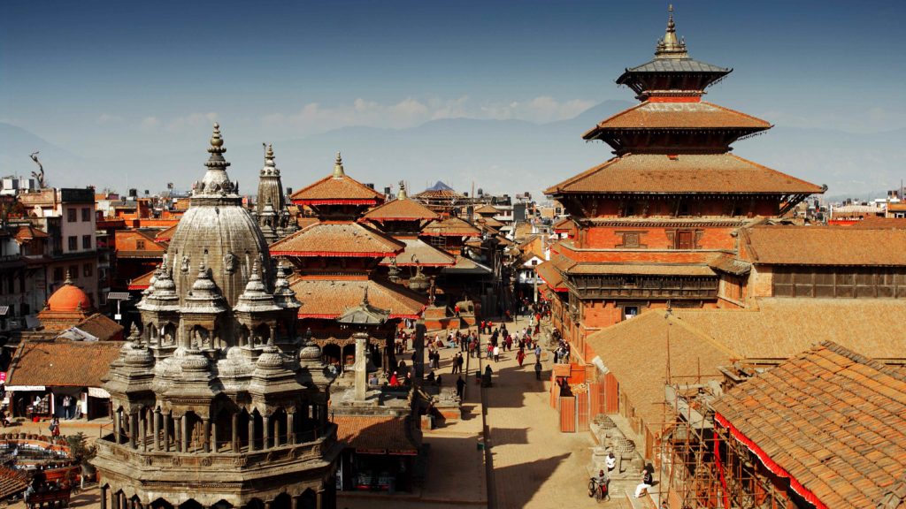 Exploring Kathmandu's historic Durbar Square in Nepal.