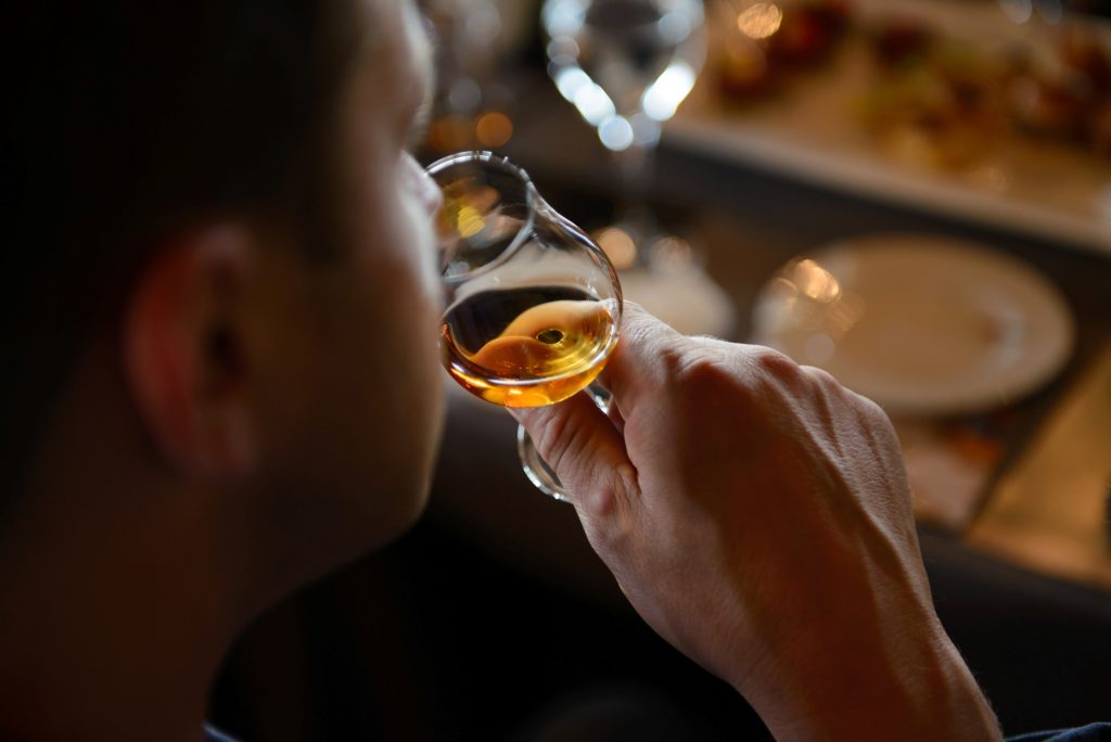 Enjoy a whisky tasting in Scotland, surrounded by a selection of fine whiskies.