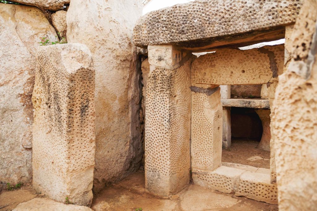 The Mnajdra Prehistoric Temples in Malta date back to the Maltese Temple period and are among the oldest freestanding structures in the world.