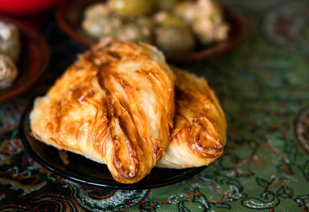 Pastizzi is a typical street food in Malta with ricotta and peas.