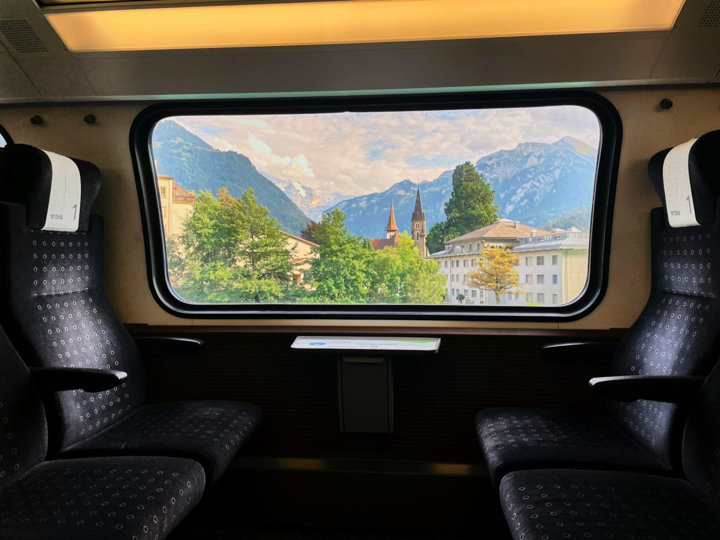 Spectacular view from the train en route to Interlaken, Switzerland