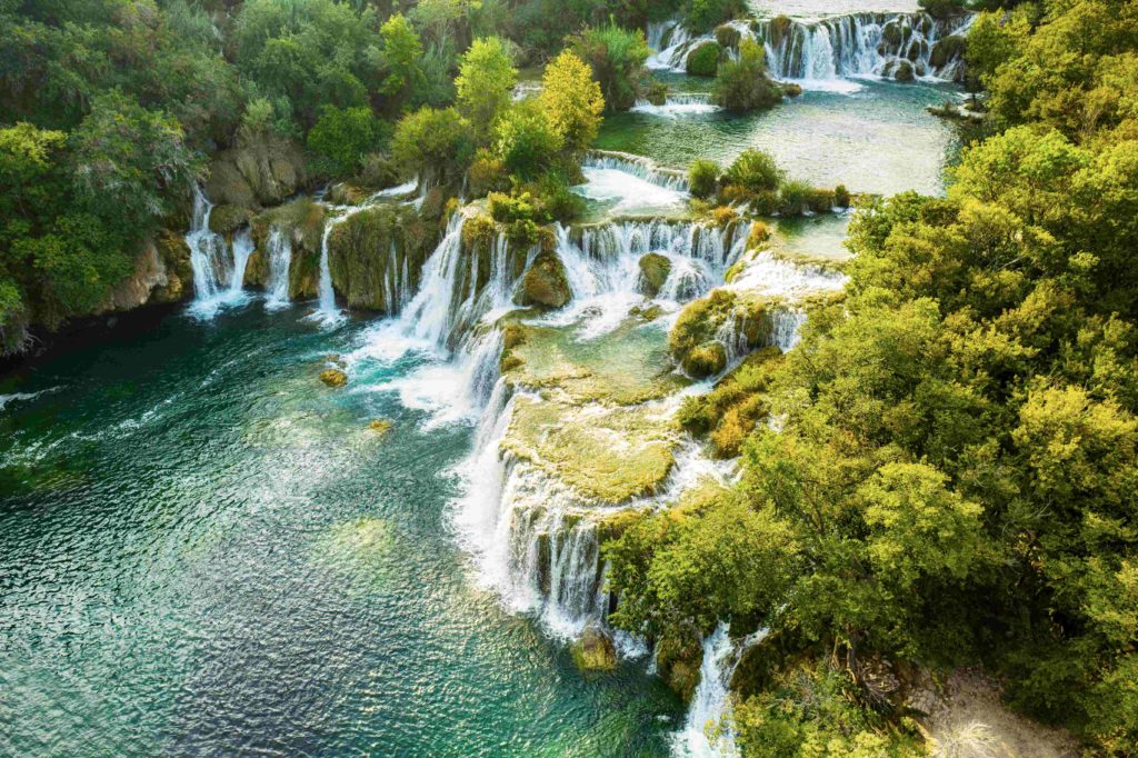 Immerse yourself in the beautiful landscape and waterfalls of Krka National Park in Croatia.