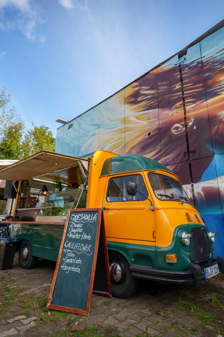 A food truck is ready for guests during an event in berlin.