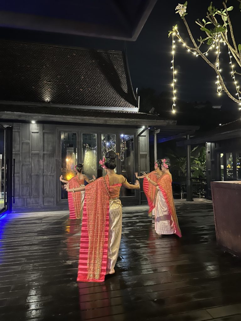 Dancers perform on an evening in Phuket during an event in Thailand.