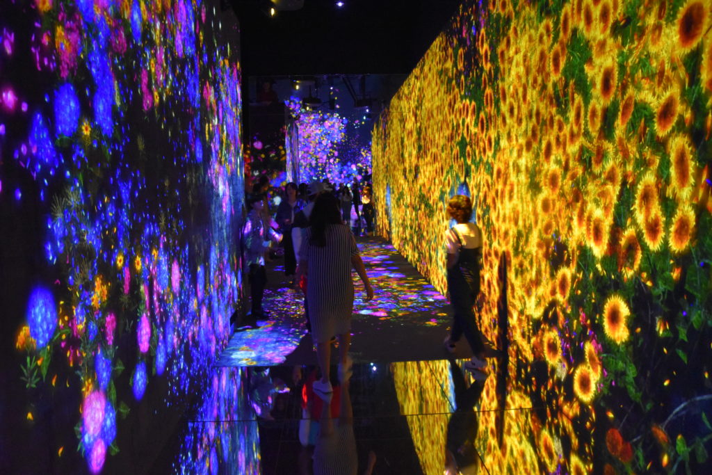 The digital world in Tokyo is exciting, as here at the digital art exhibition.