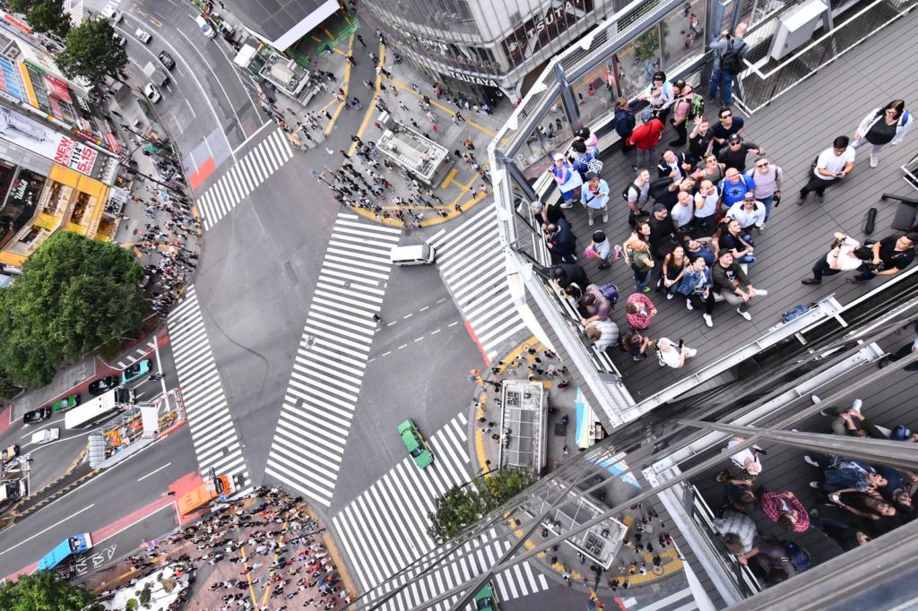 Participants enjoyed a bird's eye view of the Shibuya crossing in Tokyo, Japan.