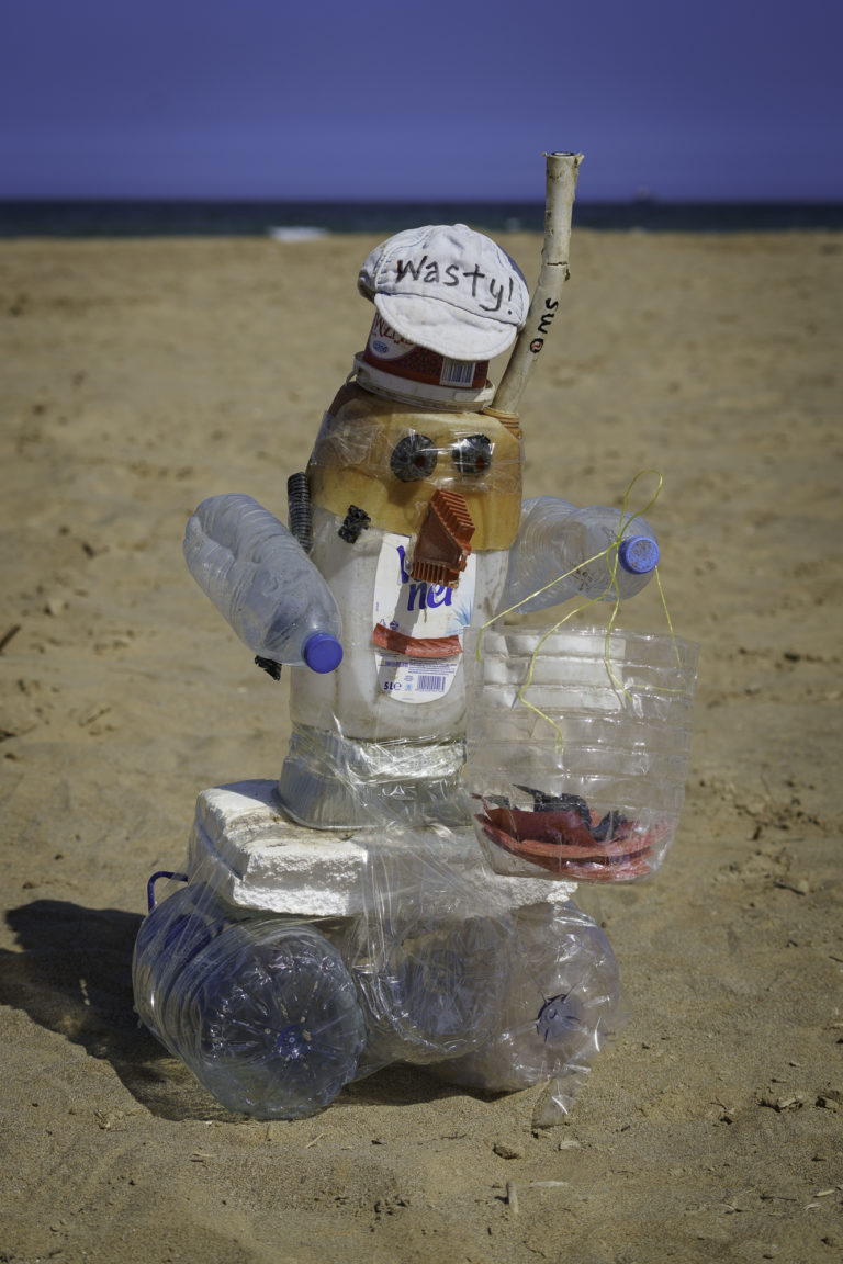 Meet Wasty, the mascot made from waste collected during a beach clean as part of an incentive event near Istanbul in Turkey.